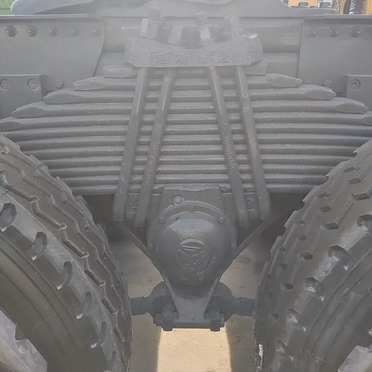 Heavy-duty multi-leaf spring suspension on Kales Vehicle refurbished HOWO truck.
