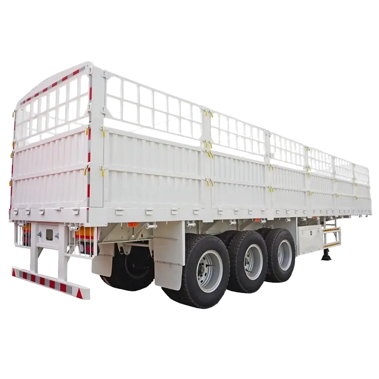 Kales 60-ton fence semi-trailer for sale, designed for livestock and bulk cargo transport.
