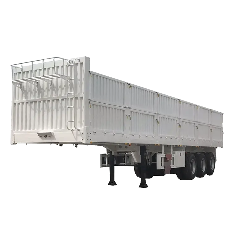 Kales 3-Axle Side Wall Semi Trailer for Sale - Versatile 60-80 Ton Dropside Trailer.