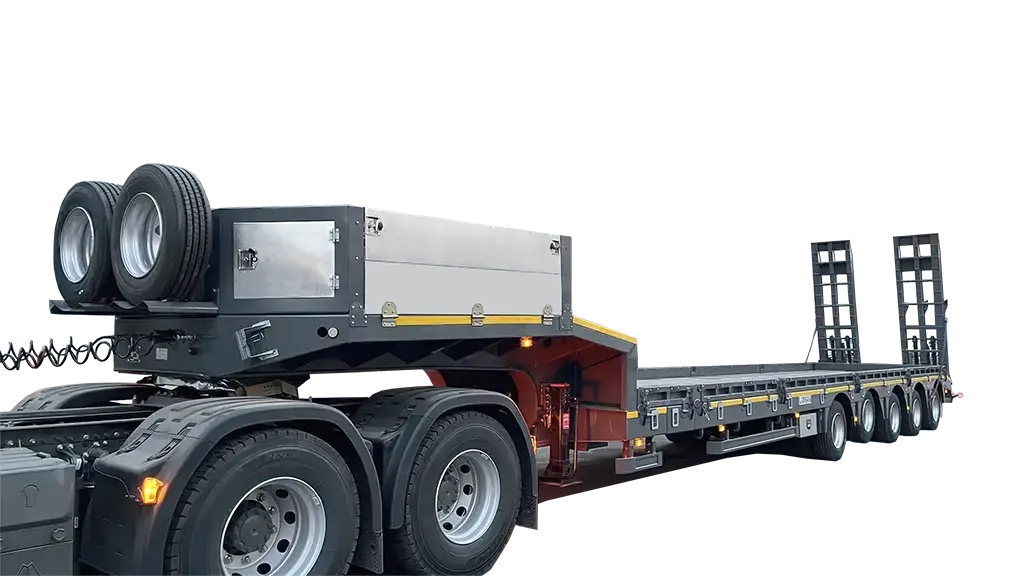 5 Axles 60 Tons Lowbed Lowboy Drop Deck semi-Trailer-01
