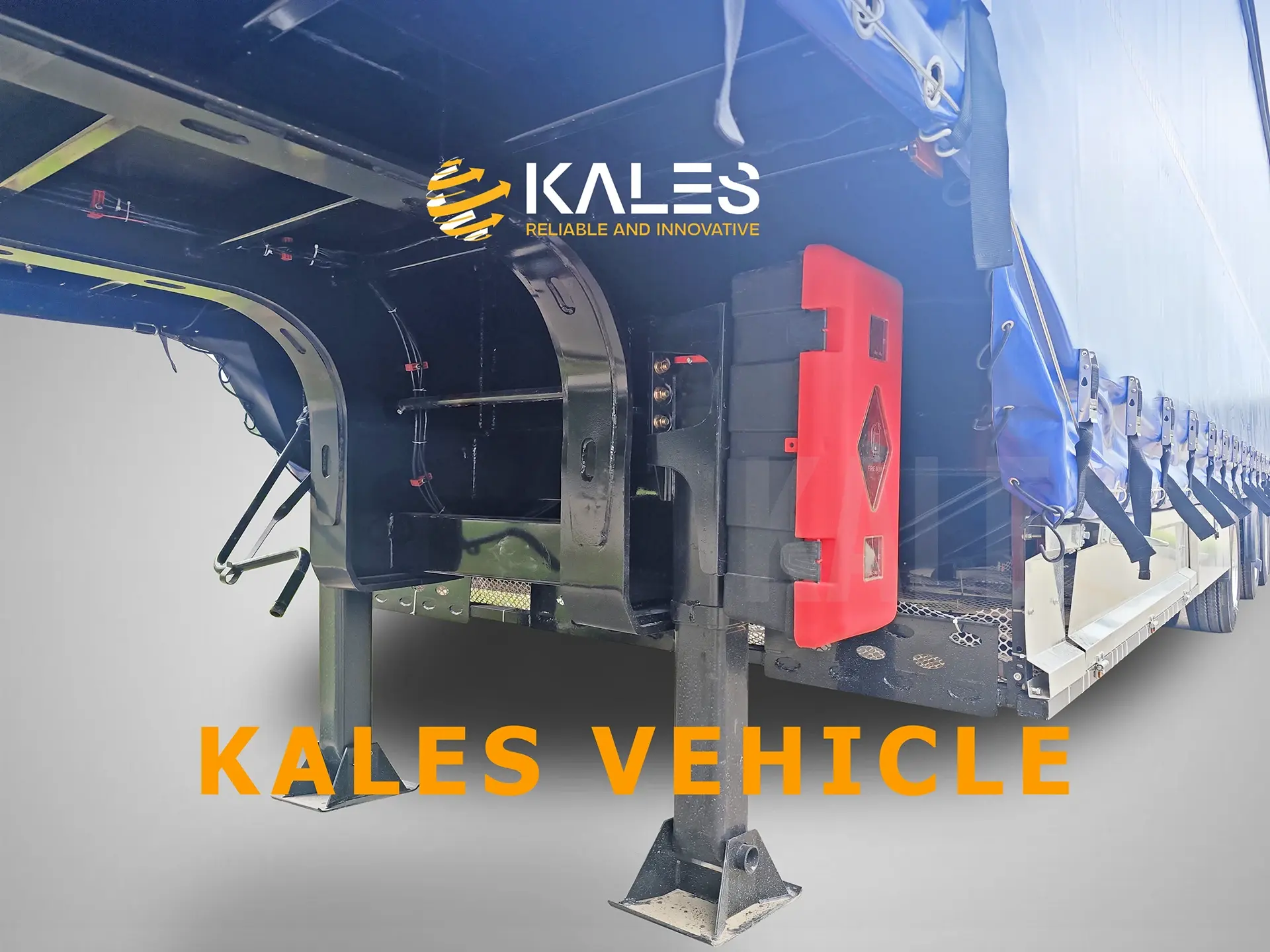 Kales 55ft (16m) Curtain Side Trailer with Air Suspension (132m³ Capacity)