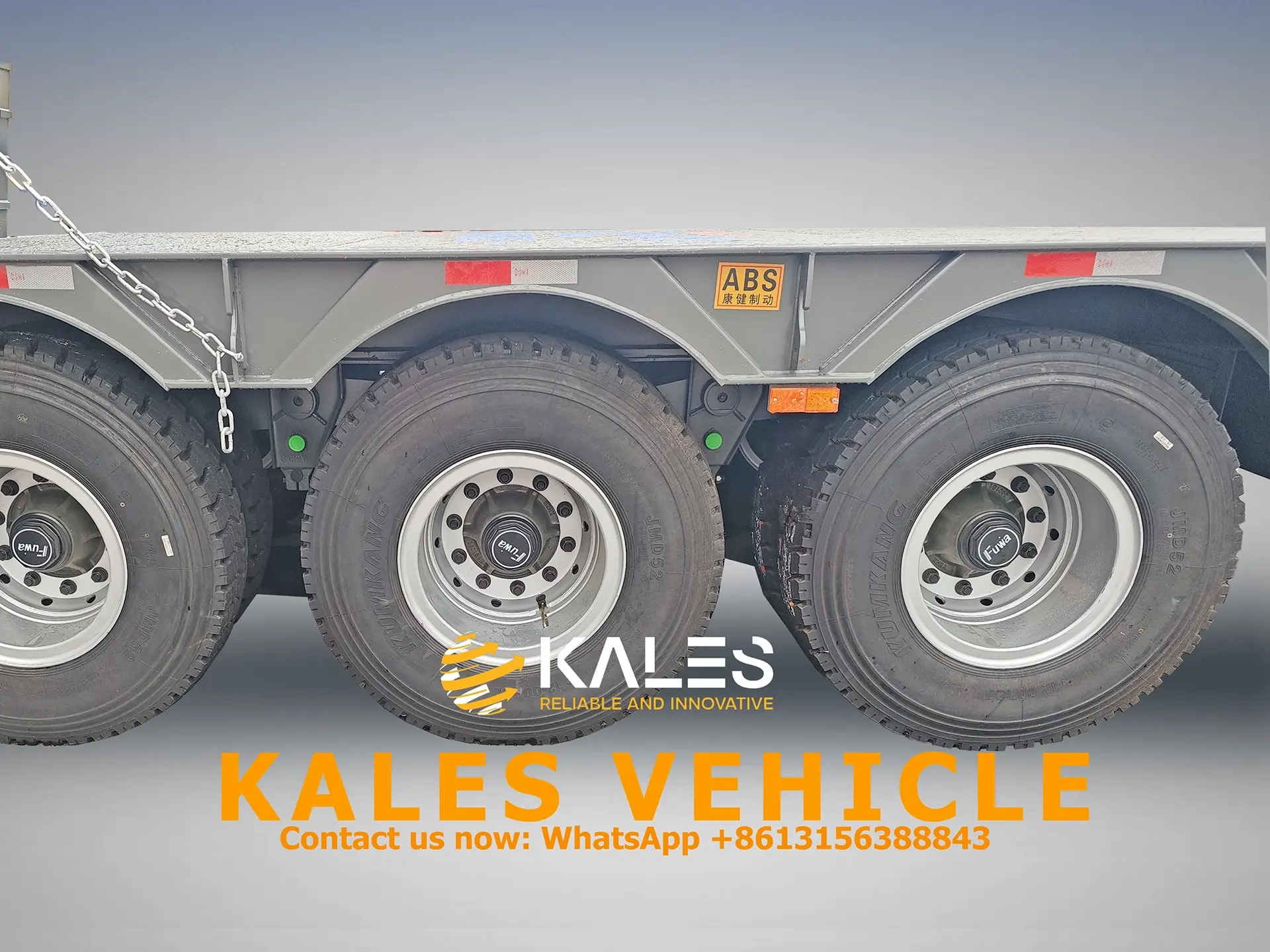 80-Ton Lowbed Semi Trailer – Heavy-Duty 3-Axle Lowboy for Excavator, Mining & Wind Equipment Transport
