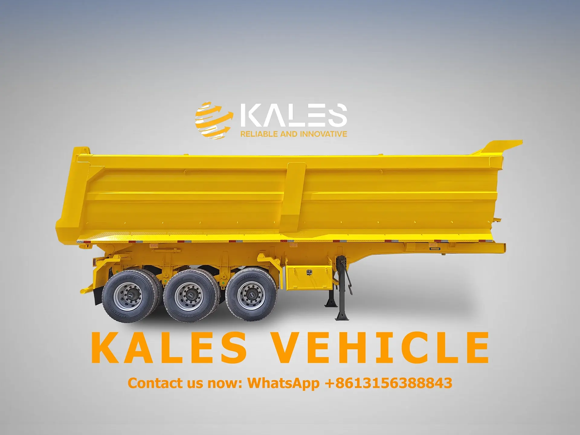 80-Ton U-Shape Rear Dump Semi Trailer – HYVA Cylinder, FUWA/BPW Axles | Kales Truck