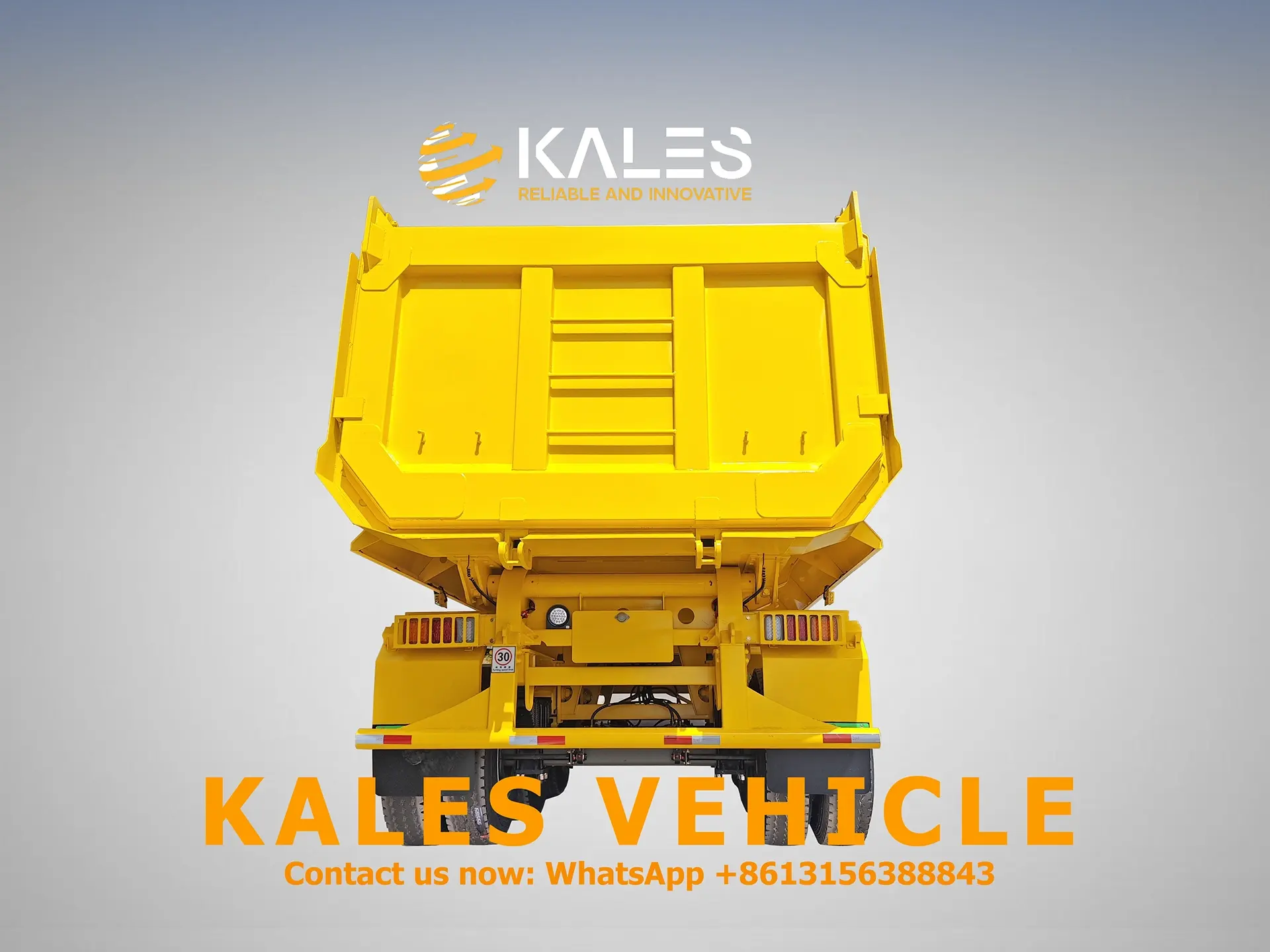 80-Ton U-Shape Rear Dump Semi Trailer – HYVA Cylinder, FUWA/BPW Axles | Kales Truck