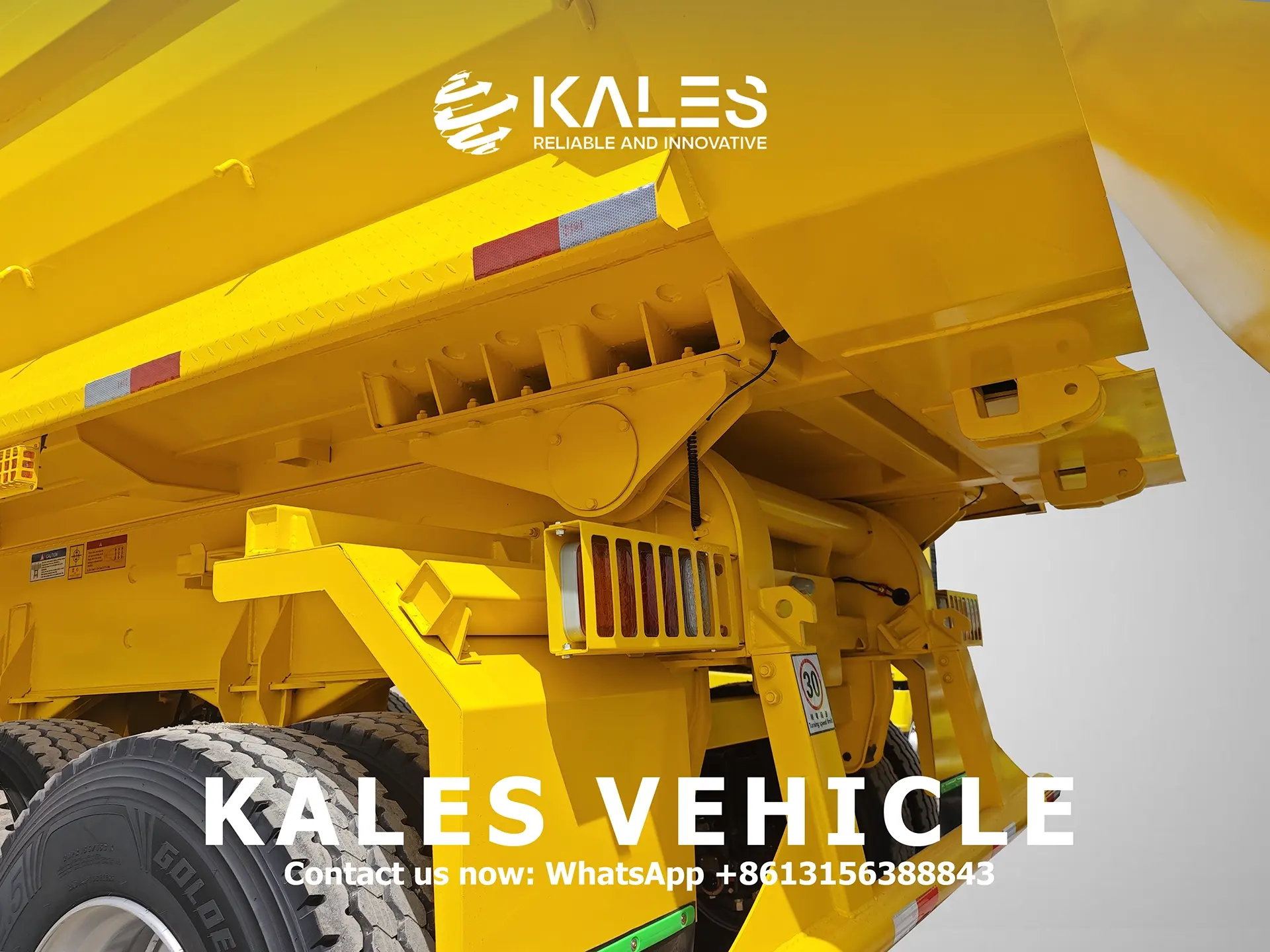 80-Ton U-Shape Rear Dump Semi Trailer – HYVA Cylinder, FUWA/BPW Axles | Kales Truck