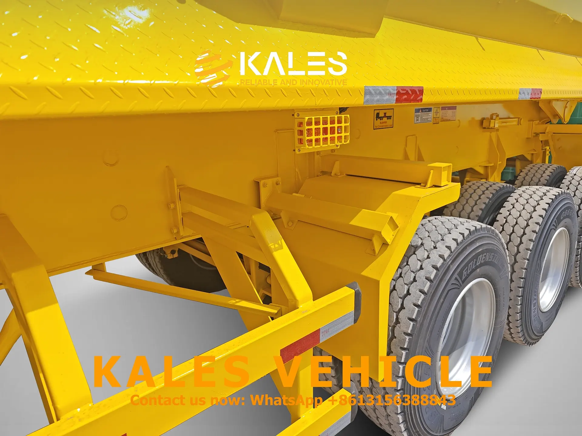 80-Ton U-Shape Rear Dump Semi Trailer – HYVA Cylinder, FUWA/BPW Axles | Kales Truck