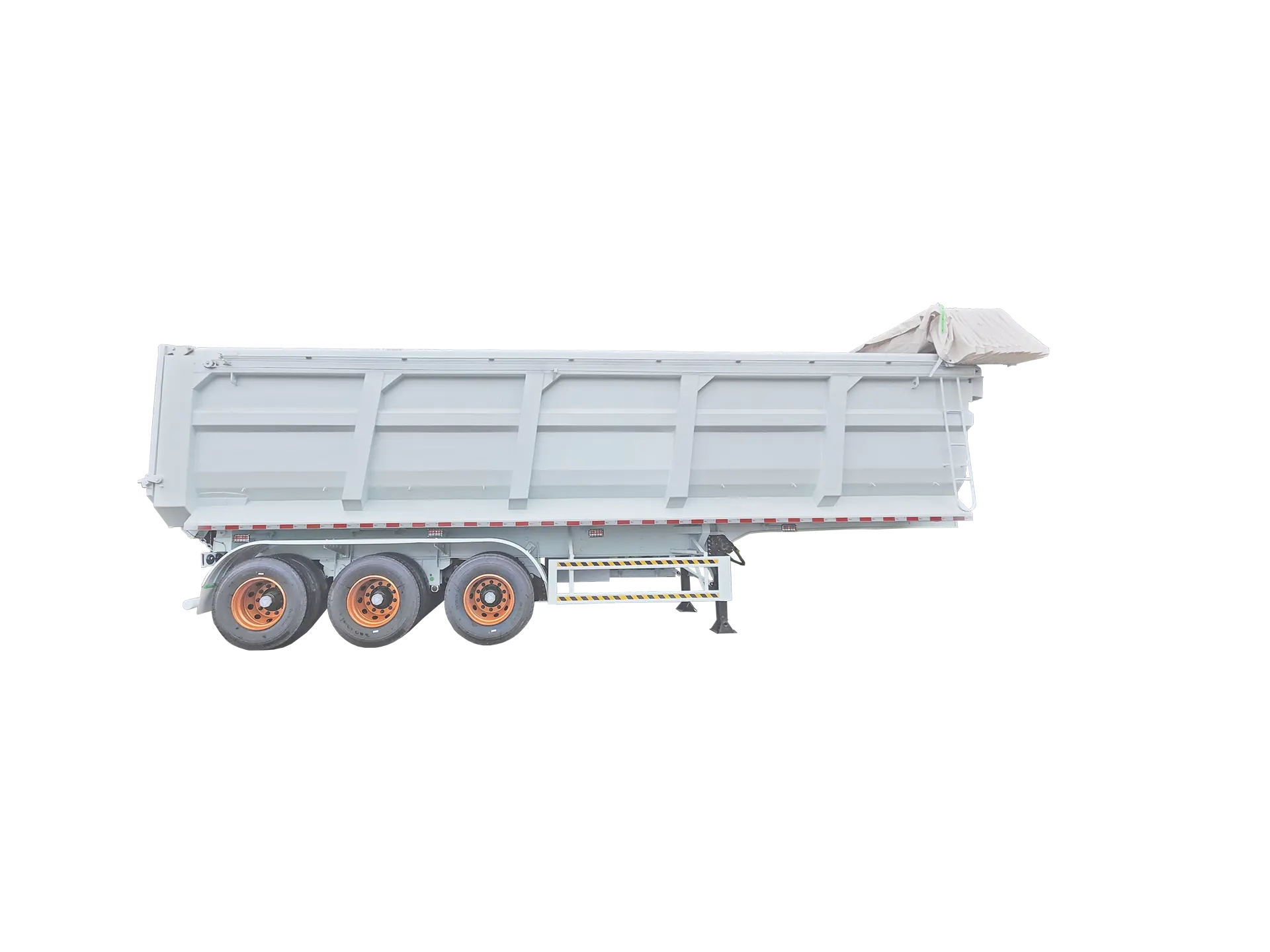 80-ton rear dump semi trailer for sand and coal transport